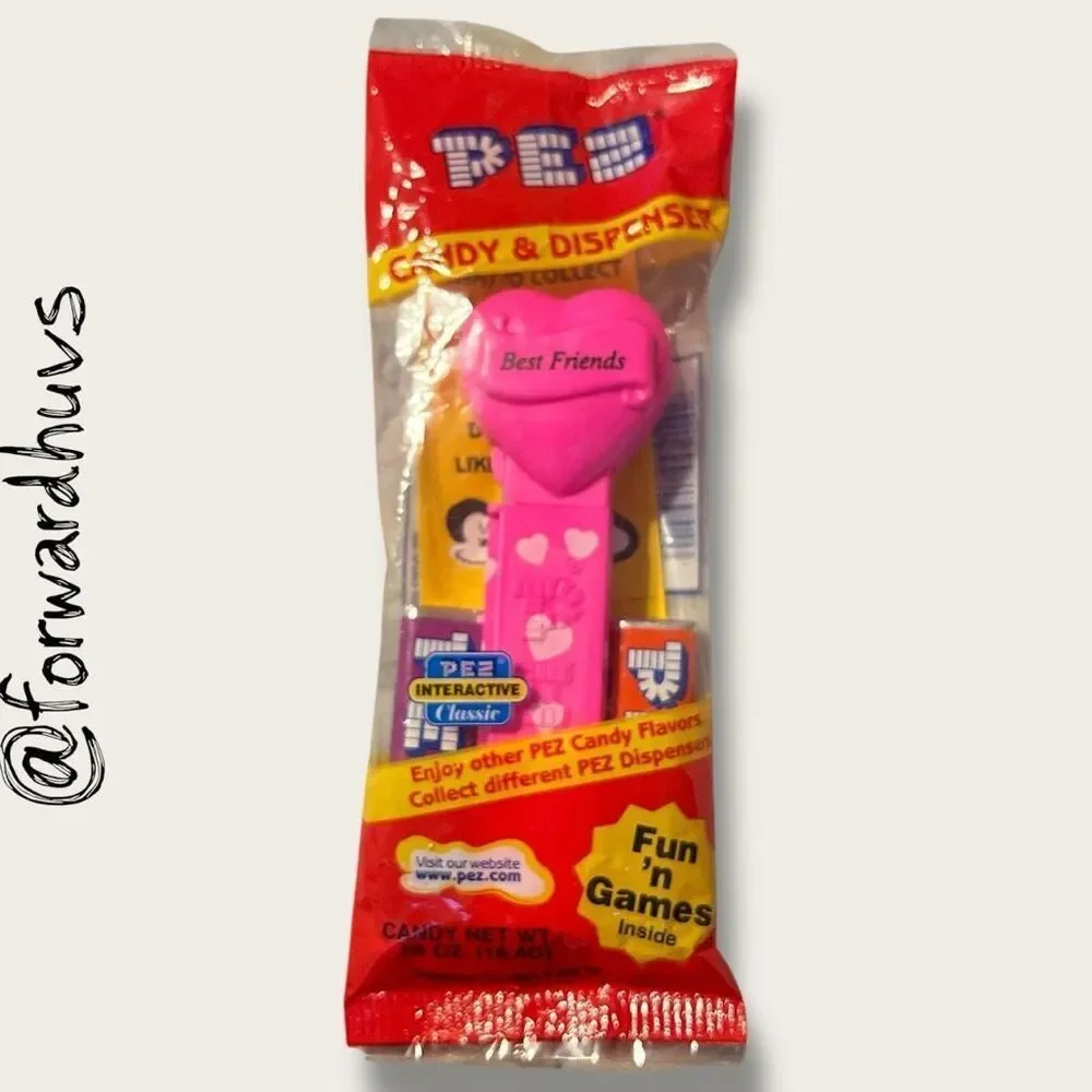 Best Friends Heart PEZ Dispenser – Pink with Hearts – In Package